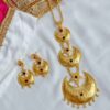 Elegant Mehak Brass Necklace Set with Earrings