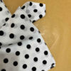 Elegant Mini Scarf – White Base with Black Modern & Beautiful