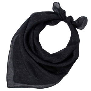 Elegant Shiny Black Mini Headscarf – Perfect Touch of Sophistication