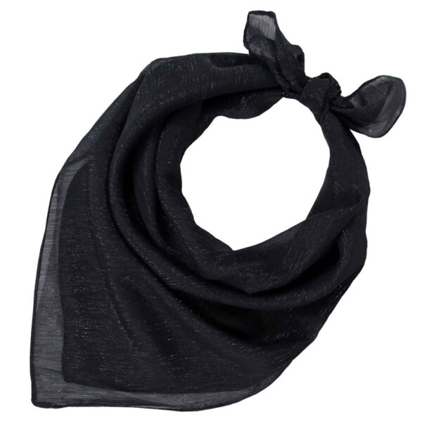 Elegant Shiny Black Mini Headscarf – Perfect Touch of Sophistication