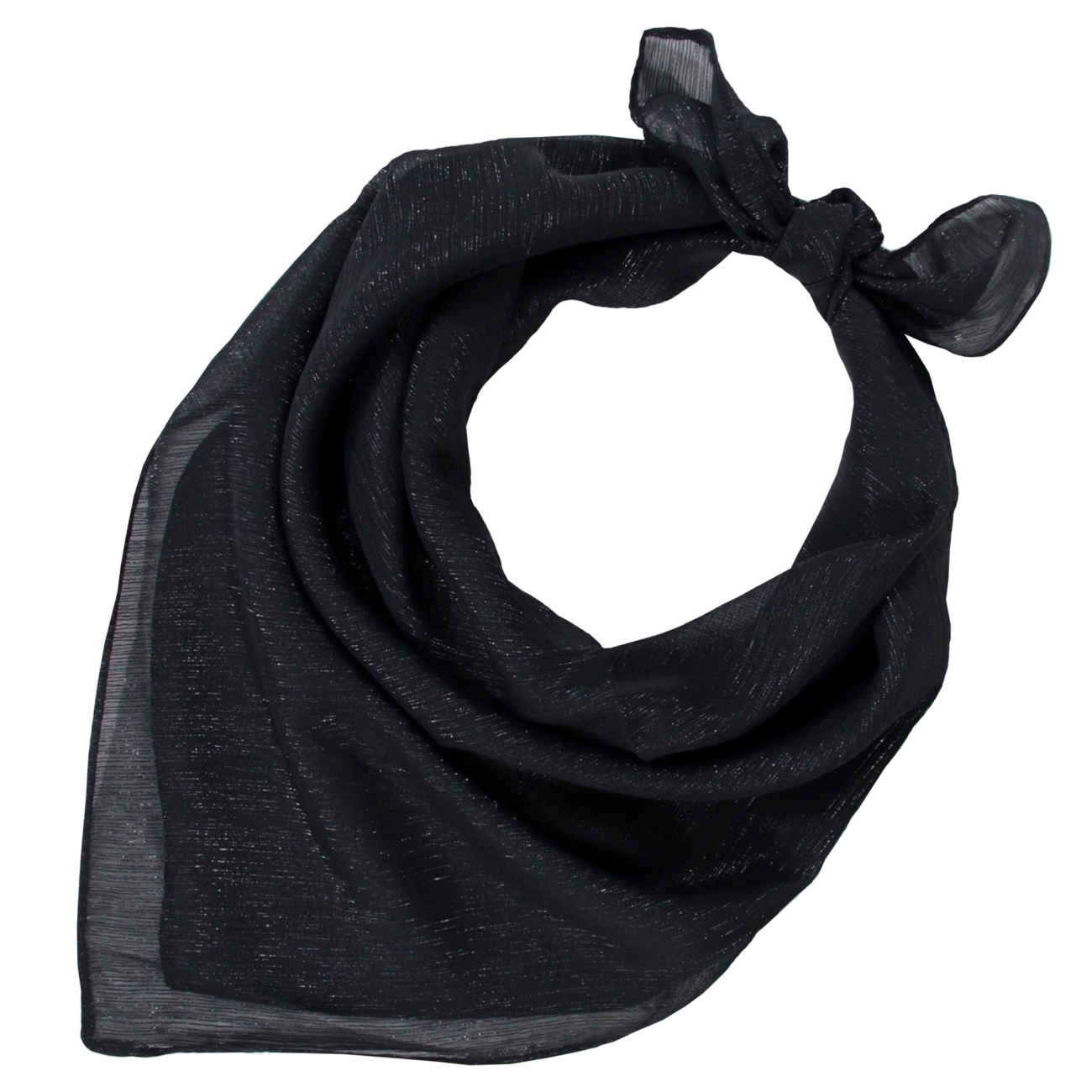 Elegant Shiny Black Mini Headscarf – Perfect Touch of Sophistication