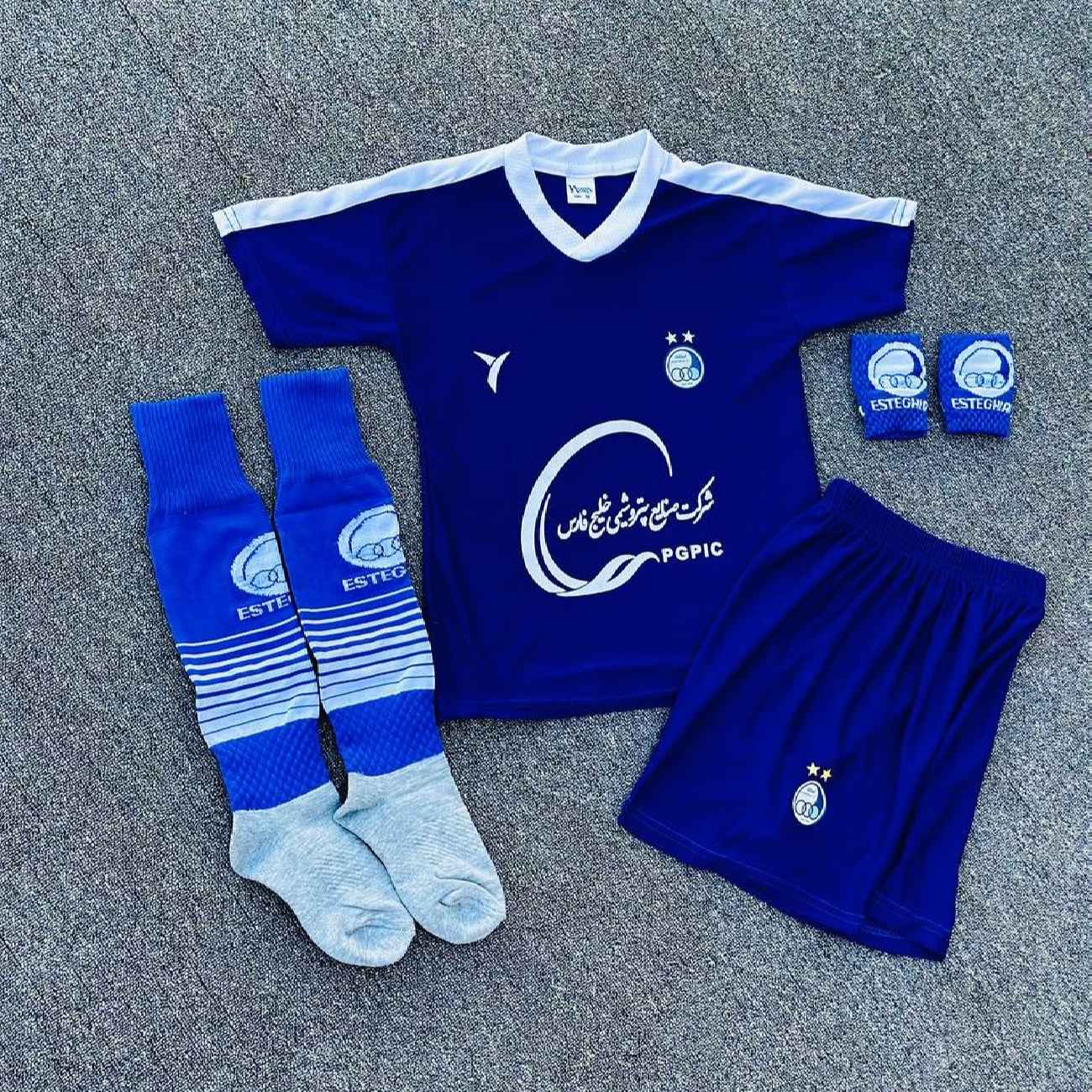 Esteghlal FC Fan Jersey Collection With Socks & Wristbands For Kids (4x)