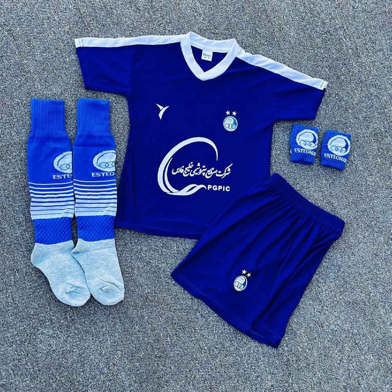 Esteghlal FC Fan Jersey Collection With Socks & Wristbands For Kids (4x)