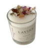 Flower and Cinnamon White Candle – A Touch of Nature, A Hint of Warmth (1)