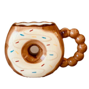Funny Ceramic Coffee Mug – Perfect Gift for Coffee Lovers with Donut Design