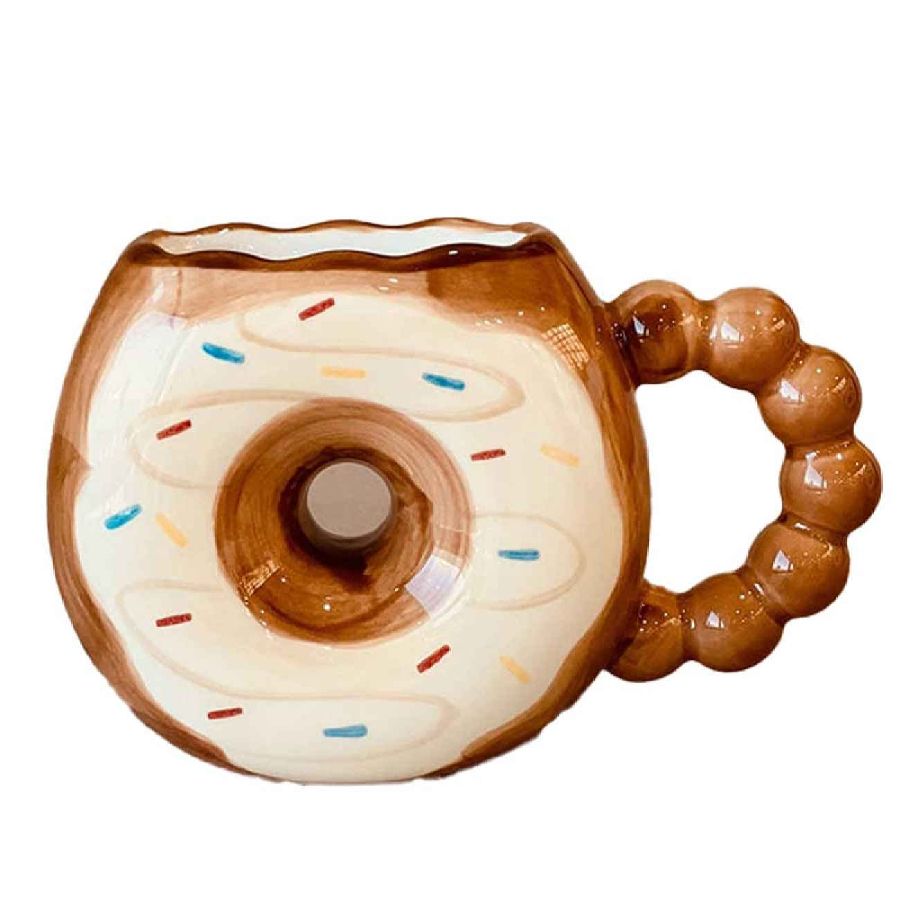 Funny Ceramic Coffee Mug – Perfect Gift for Coffee Lovers with Donut Design