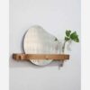 Geometric Mirror Key Hanger – Wood-Based Wall Organizer with a Modern Twist