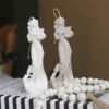 Girl with Harp Candle – Aesthetic Gift for Musicians and Suitable for Home Decor
