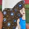 Hand-painted Pottery Incense Holder with Evil Eye Design, Washable & Acrylic Paint