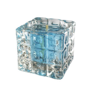 Handcrafted Glass Cube Candle for a Warm, Inviting Atmosphere
