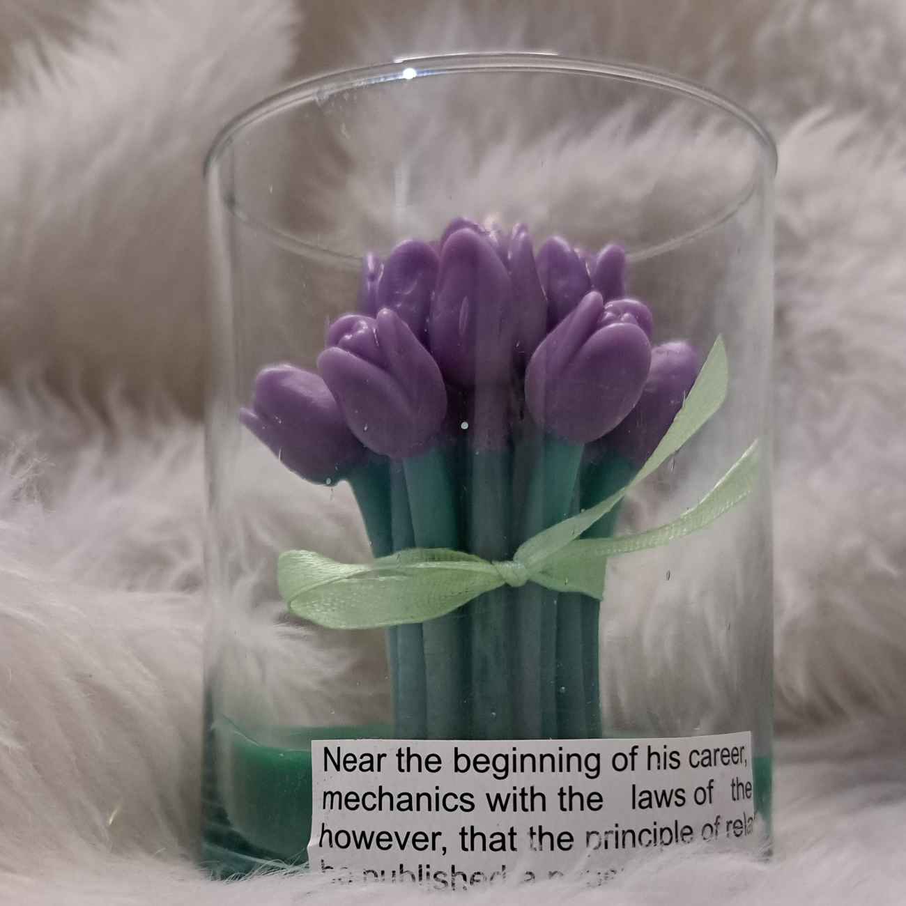 Handmade Tulip Flower Jar Candle – Lovely Scented Jar Candle Inspired by Tulip Blooms
