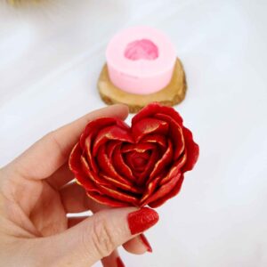 Heart in Flower Candle Mold – Beautiful Design for Special Moments