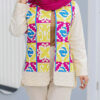 Iranian Manto Perfect for Warm Weather Comfort & Style in Cream Geometric Design