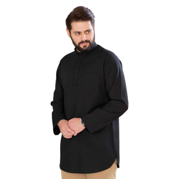 Islamic Under Qaba Tunic – Lightweigh Everyday Wear for Men in Black