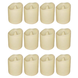 LED Flameless Candle – Battery Powered, Flame-Free and Mess-Free – Elegant Ambient Decor (12x)