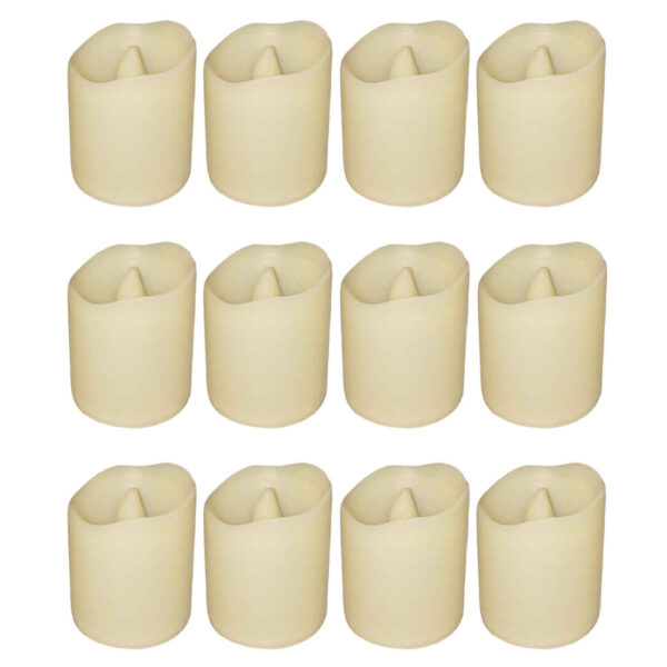 LED Flameless Candle – Battery Powered, Flame-Free and Mess-Free – Elegant Ambient Decor (12x)