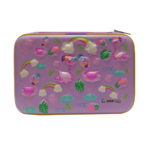 Large Flamingo Pencil Case – Rainbow Design & Plenty of Storage Space