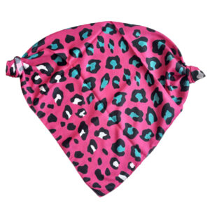 Leopard Print Mini Scarf – Pink, Blue & White – Design for Stylish Looks