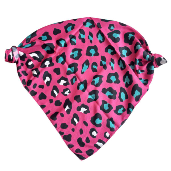 Leopard Print Mini Scarf – Pink, Blue & White – Design for Stylish Looks