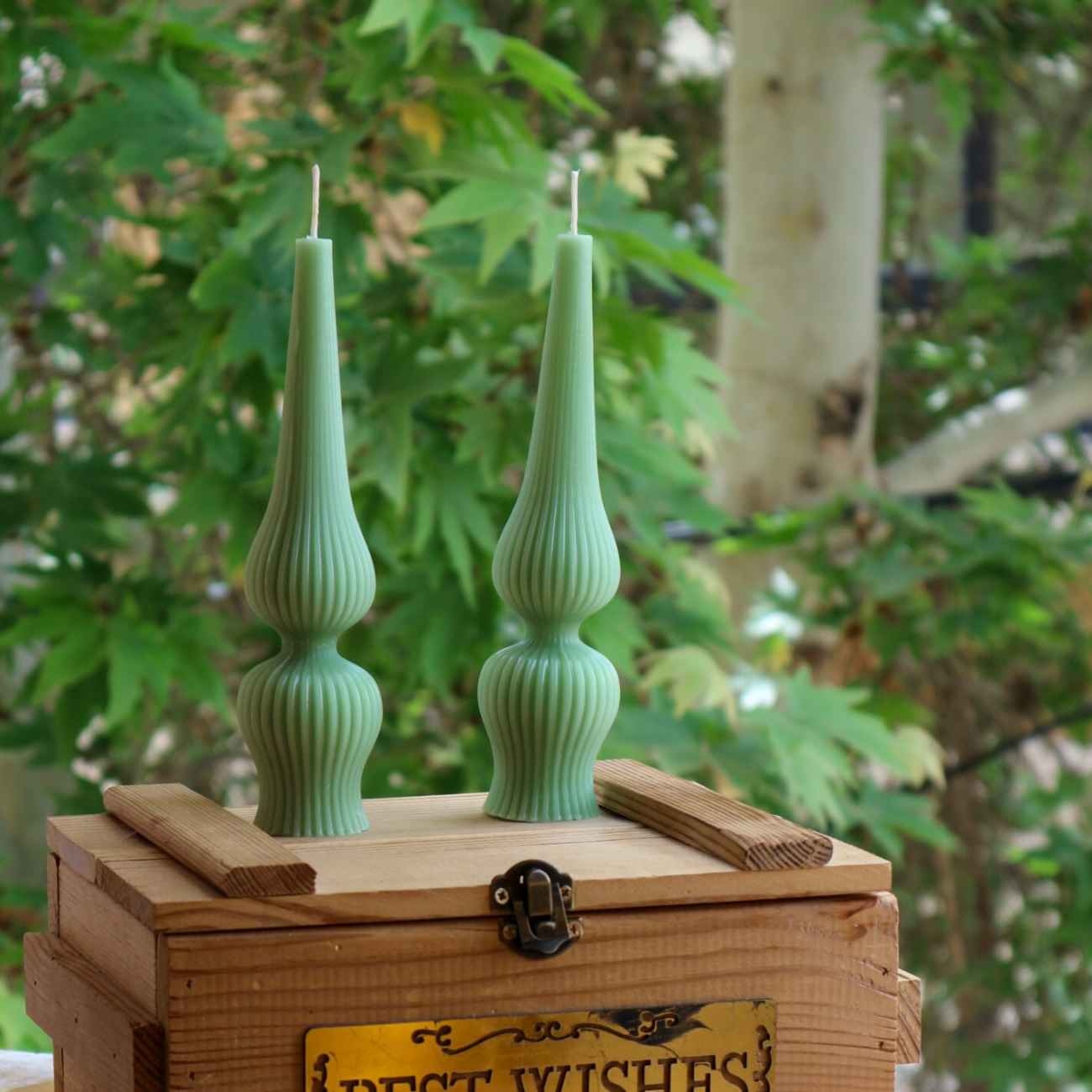 Green Candle Collection – A Luxurious Set for Modern Homes & Stylish Occasions (4x)