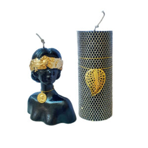 Luxury Handmade Cylindrical Candle – Cylindrical & Natalie Large Size with Unique Design (2x)