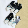 Minimalist Bear Socks -Black & White Beauty (x6)