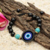 Minimalist Evil Eye Beaded Bracelet – Symbol of Protection & Charm