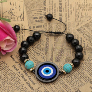 Minimalist Evil Eye Beaded Bracelet – Symbol of Protection & Charm