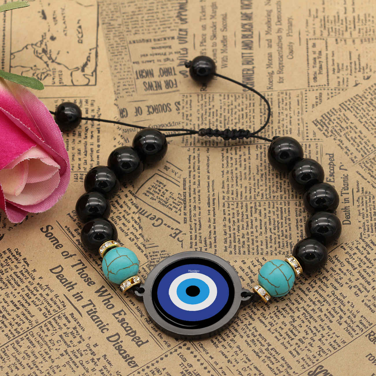 Minimalist Evil Eye Beaded Bracelet – Symbol of Protection & Charm