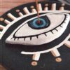 Minimalist Evil Eye Incense Holder – Aesthetic & Energetic Balance in Black