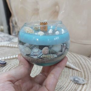 Ocean-Inspired Blue Candle – Aesthetic Design for Home Decor