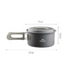 Outdoor Camping Cookware Set – Compact Mess Kit for Hiking, Backpacking, Travel
