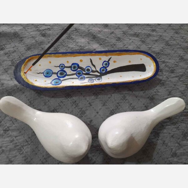 Handcrafted Incense Holder for Protection & Aromatherapy with Evil Eye Design