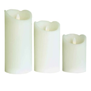 Premium LED Candle Kerze – Flameless, Realistic Glow – Battery Powered, Safe for Indoor Use (3x)