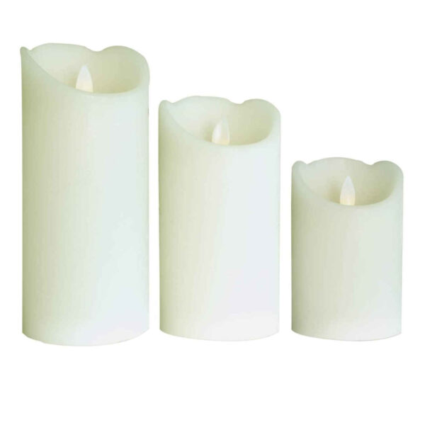 Premium LED Candle Kerze – Flameless, Realistic Glow – Battery Powered, Safe for Indoor Use (3x)