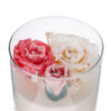 Pure White Candle with Delicate Flower Details – Serenity and Style