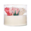 Pure White Candle with Delicate Flower Details – Serenity and Style