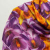 Purple Four Seasons Cotton Scarf - With A Very Beautiful Floral Design