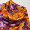 Purple Four Seasons Cotton Scarf - With A Very Beautiful Floral Design