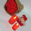 Realistic LED Candle – Battery Operated with Convenient On/Off Button in Flower Design