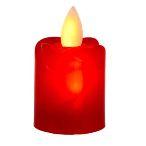 Realistic LED Candle – Battery Operated with Convenient On/Off Button in Flower Design