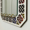 Rustic Entryway Mirror with Key Hooks – Traditional Wooden Wall Organizer