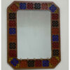 Rustic Entryway Mirror with Key Hooks – Traditional Wooden Wall Organizer