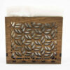 Rustic Wooden Tissue Holder – Suitable for Home Decor with Geometric Design