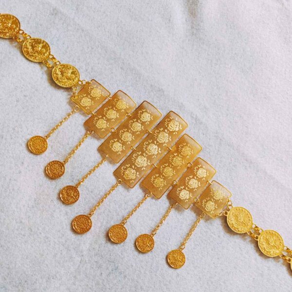 Stainless Steel Kurdish Belt - Traditional Handmade Design in Golden (2)