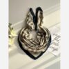 Stylish Mini Headscarf – Cream Foundation & Colorful Bow Detail