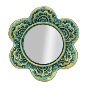 Traditional Ceramic Mirror Key Rack – Decorative & Functional Entryway Piece