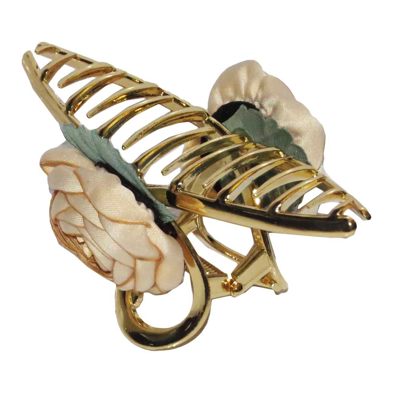 Trendy & Secure Claws with Fabric Rose Design