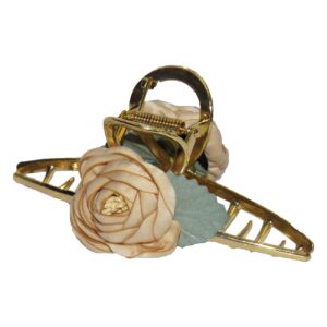 Trendy & Secure Claws with Fabric Rose Design