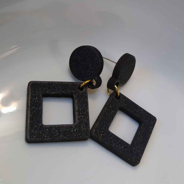 Unique Handmade Acrylic Earring – Stylish & Lightweight with Rhombus-Shaped Design